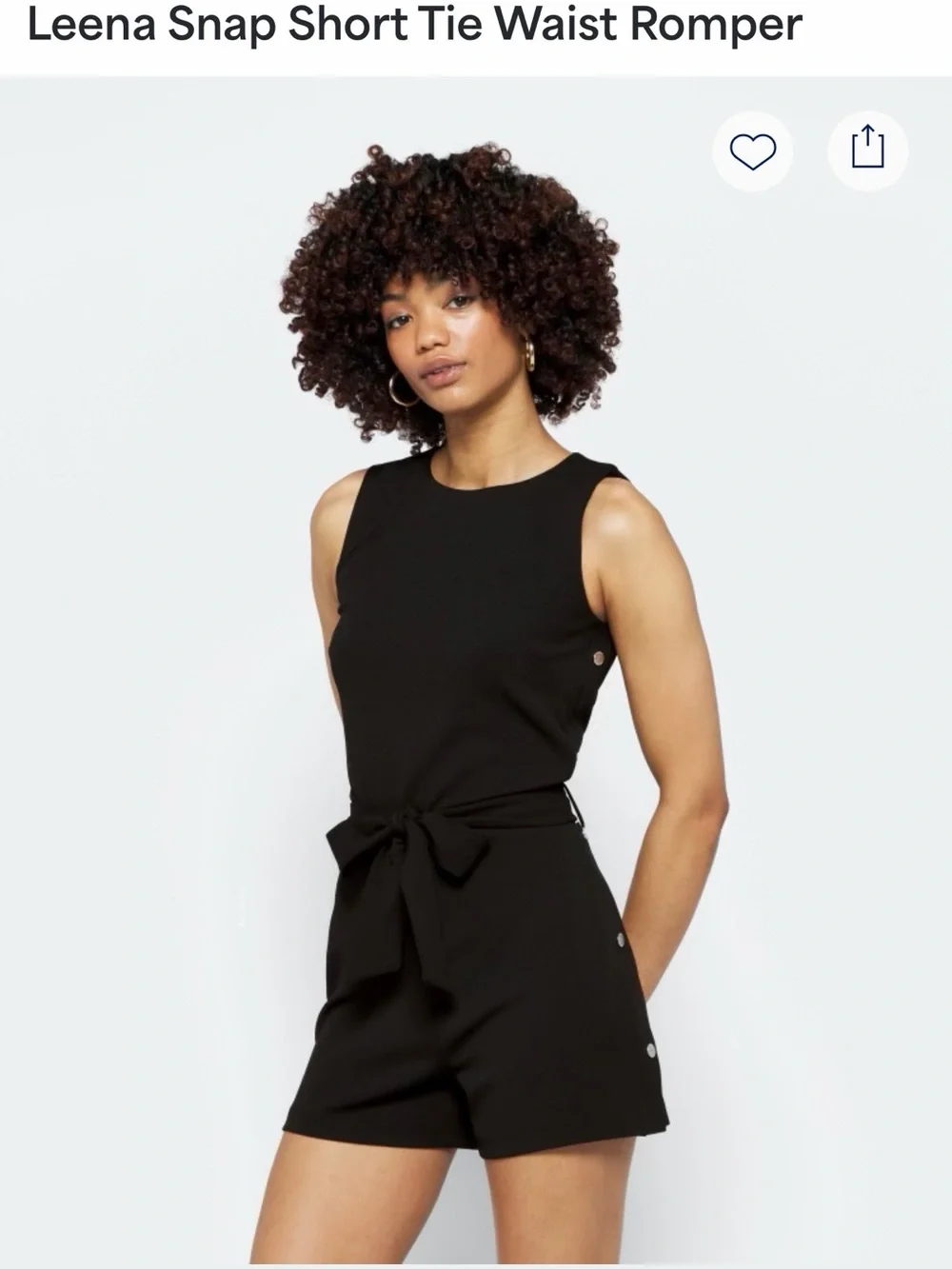 Michael Kors Leena Snap Sleeveless Tie-Waist Romper